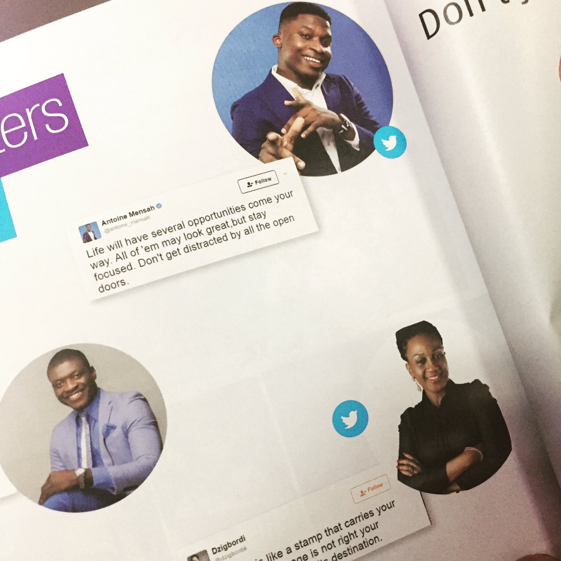Magazine feature — Influencers